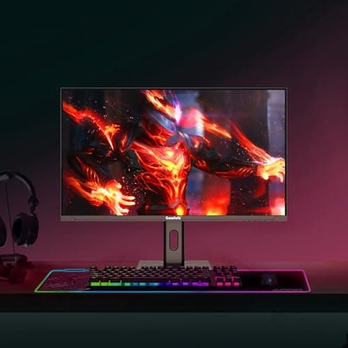 Gawfolk 27 inch IPS PC Screen, 4K Gaming Monitor 144Hz, 1ms, FreeSync, 128% sRGB, 178° Wide Viewing Angle, HDMI 2.1, DisplayPort,Height-Adjustable and Swivel,75 * 75MM Wall Mount Compatible - Black 6