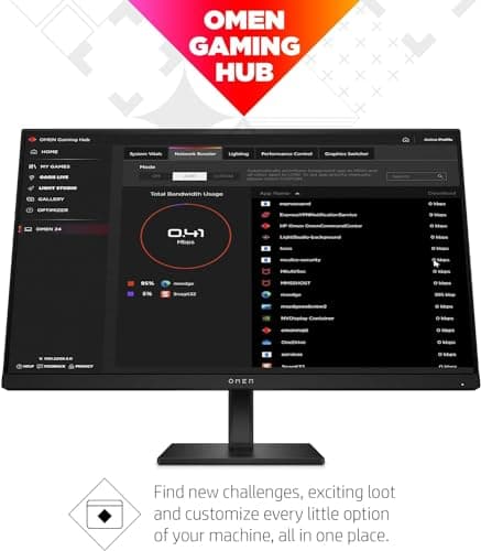 HP OMEN 27q 27 inch QHD Gaming Monitor 165Hz IPS 1ms AMD Freesync Premium Console Compatible DisplayPort Dual HDMI VESA Mountable for Laptop Computer PS5 Xbox Desk Setup, Black (Renewed) 7