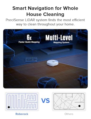 roborock Q7 L5 Robot Vacuum and Mop Combo, 8,000Pa Suction, Upgraded from Q5 Pro, Dual Anti-Tangle System, LiDAR Navigation, No-Go Zones, Self-Charging Robotic Vacuum Cleaner, White 6