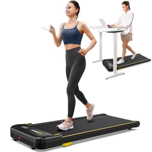UREVO Under Desk Treadmill for Office Under Desk, Walking Pad 2 in 1 for Home/Office, Portable Walking Pad Treadmill with Remote Control, LED Display