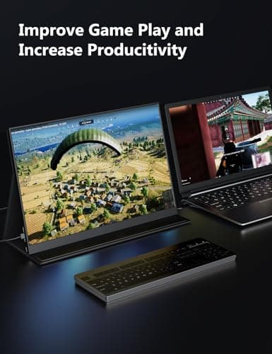 MAGICRAVEN 165Hz Portable Gaming Monitor, 16" 1920x1200 500 Nits Laptop Monitor, Second Computer Display with Speakers, Dual Screen Travel Monitor for PC Phone PS5/4 Xbox Switch 6