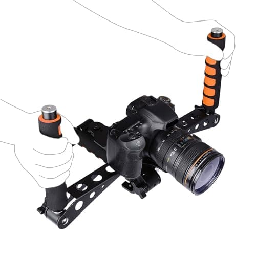 Universal Shoulder Rig Kit, Camera Shoulder Mount Kit for DSLR Video Camcorder Stabilizer with Adjustable Height Handle, Foldable, Aluminum Alloy Frame 9