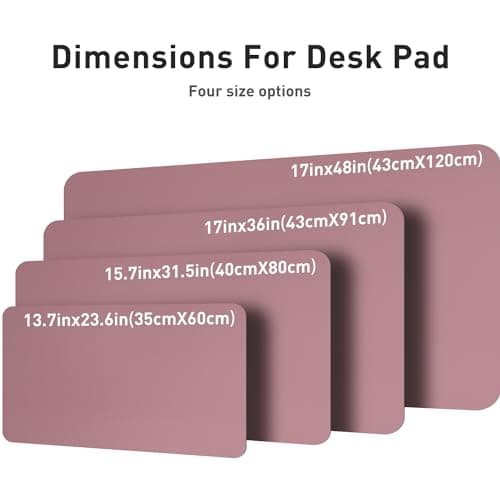 Aothia Leather Desk Pad Protector, Mouse Pad, Office Desk Mat,Non-Slip PU Leather Desk Blotter, Laptop Desk Pad, Waterproof Desk Writing Pad for Office and Home (Dark Pink, 23.6" x 13.7") 8