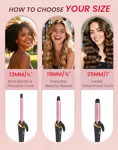 Ukliss Mini Curling Iron for Short Hair with Anti-Scald Tip, 30s Fast Heat & Dual Voltage for Travel, Creates Soft Waves & Curls on Short to Medium Hair, Includes EU/UK Adapter (Black, 1 inch) 9