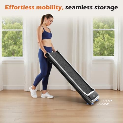 Sweetcrispy Compact Armless Treadmill for Small Spaces, Quiet Under-Desk Walking Pad, Slim & Portable Design for Home Office Workouts, Ideal for Apartments and Work-from-Home Fitness, Silvery 7