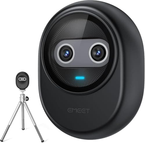 EMEET Piko 4K Webcam for Streaming, World's 1st Dual-Camera AI-Powered 4K Web Cam w/AI Autofocus, 3 Mics Array&3 Sound Modes, USB Webcam with Tripod, Great for Streaming/Gifts, Switch 2 Camera Support