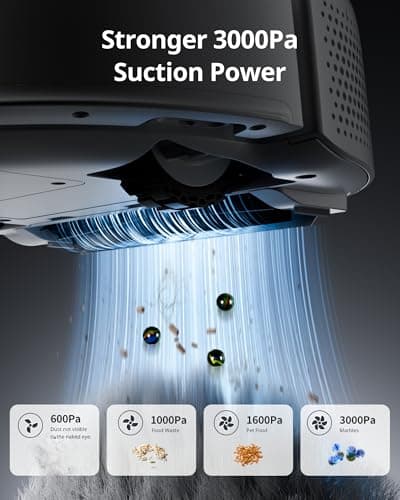 SwitchBot K10+ Pro Robot Vacuum Self Emptying for 90 Days Hands-Free, Super Quiet Mini Robotic Vacuum with Powerful Suction, Anti-Hair-Tangle, Works with Alexa/Siri/Matter(Hub 2 Required), 2.4Ghz WiFi 7