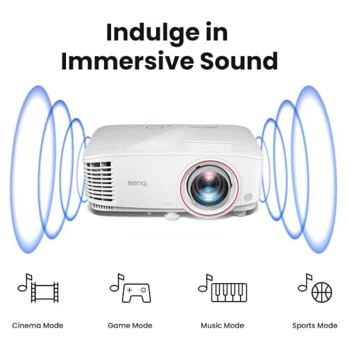 BenQ TH671ST | 1080p Short Throw Gaming Projector | Gaming Mode for Intense Low Input Lag Action | 3000 Lumens | Auto Vertical Keystone | Universal Connectivity | Built in speaker 6