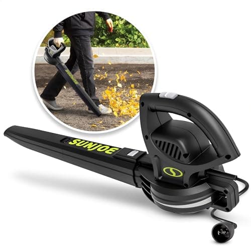 Sun Joe Corded Electric Leaf Blower Machine, 155 MPH, 260 CFM, 6-Amp Motor, Black - Portable and Lightweight Gardening Equipment for Yard Care and Lawn Maintenance, SBJ597E. 7
