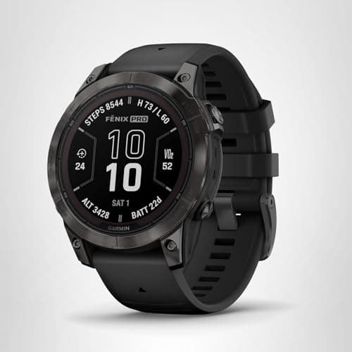Garmin fēnix 7 Pro Sapphire Solar, Multisport GPS Smartwatch, Built-in Flashlight, Solar Charging Capability, Black 8