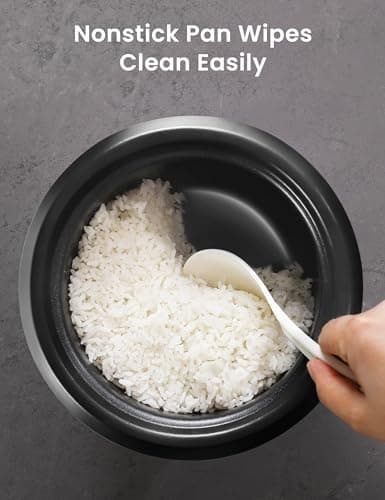 COMFEE' Rice Cooker, 6-Cup Cooked/3-Cup Uncooked, Removable Non-Stick Bowl, for Soups, Stews, Grains&Oatmeal, One Touch, White 6