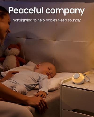 CHICWAY 2026 Mom's Choice Awards, Portable Sound Machine for Baby Adult, AI Cry Detection, 18 Soothing Sound, Bluetooth Rechargeable White Noise Machine for Home Office Travel, Nursery Light, Gray 5