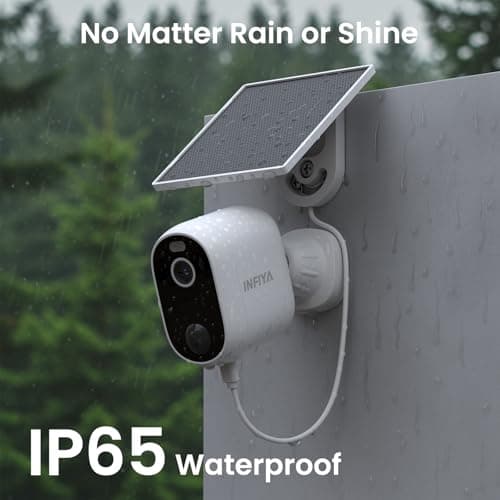 INFIYA Security Cameras Wireless Outdoor-Solar&Battery Powered 2K 2.4G Cameras for Home Security, Instant Alert, AI Human Detection, Color Night Vision, 2-Way Talk, SD Storage, Work with Alexa, Z1 4P 9