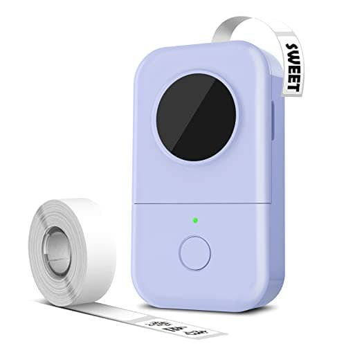 Phomemo D30 Label Maker, Bluetooth Thermal Mini Label Printer - Portable Label Maker Machine with Tape,Labeler Compatible with iOS&Android, Easy to Use for Home Office Organization,Purple