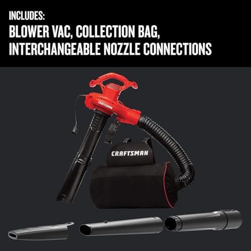 CRAFTSMAN Leaf Blower, Leaf Vacuum and Mulcher, 3-in-1 Backpack Blower, Up to 230 MPH, 12 Amp, Corded Electric (CMEBL700) 7