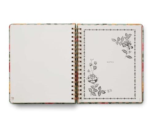 RIFLE PAPER CO. 2025 17-Month Academic Hardcover Spiral Planner | Weekly and Monthly Pages, Inspirational Quotes, Sticker Sheets, Illustrated Pocket Folder (10" x 8.5"), Roses 5