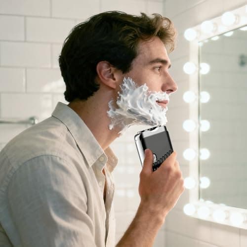 Mini Electric Shaver, 2026 New Dual Head Waterproof Rechargeable Razor Mini Wet Dry Shaving Razor for Travel Home (Orange) 6