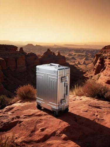 KANGSHILU All Aluminum 20'' Luggage with Removable Spinner Wheels,Provide Spare Wheels.Carry on Luggage 22 x 14 x 9 Airline Approved Lightweight Metal Hard Shell Zipperless Suitcase 2