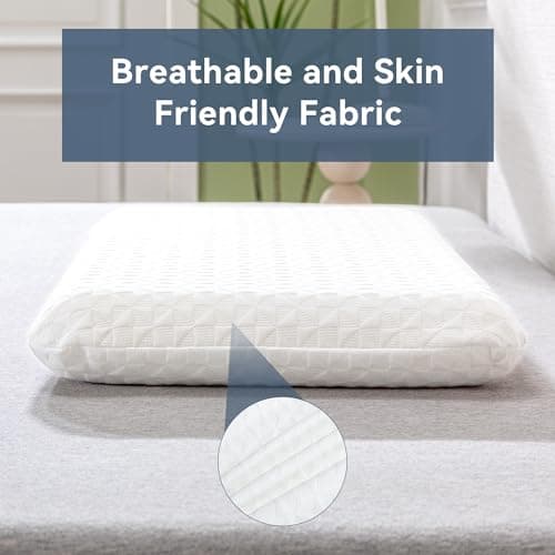 Hcore Ultra-Thin Gel Infused Memory Foam Stomach Sleeping Pillow, Slim Pillow for Side & Back Sleepers, CertiPUR-US - Standard, 2.75 inches 7