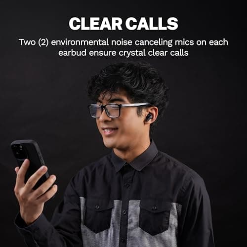 JLab Go Pods ANC True Wireless Bluetooth Earbuds & Charging Case, Hybrid Active Noise canceling + Be Aware for Safe Listening, 26+ Hours Total Playtime, Clear Calls, Custom Sound via App, Black 8