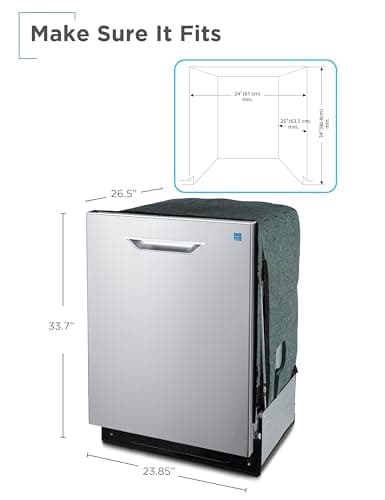 BLACK+DECKER 24" Designer Series Built-In Dishwasher, 14-Place Setting Capacity with Stainless Steel Tub, 6 Wash Programs and Smart Wash System, Low Noise, ENERGY STAR Certified, BDW400MS 8