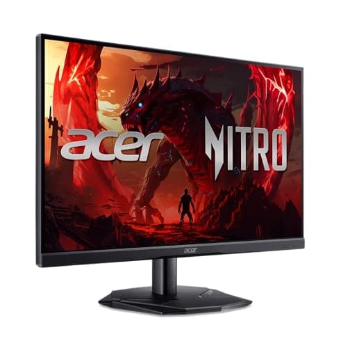 acer Nitro 24.5 Inch Full HD 1920 x 1080 Gaming Monitor | AMD FreeSync | 180Hz Refresh | 1ms (VRB) | 99% sRGB | HDR 10 Support | One Display Port 1.2 & Two HDMI 2.0 | KG251Q P3biip 6