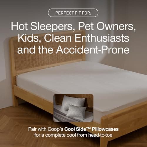 Coop Home Goods Ultra-Cool Waterproof Mattress Protector, King, Cooling Mattress Protector, Machine Washable Cooling Bed Cover, Whisper Quiet Waterproof Bed Cover, King (78x80) 6