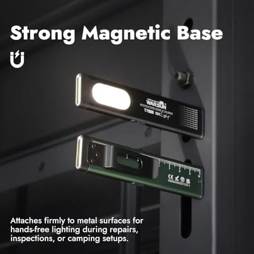 WARSUN T7 Rechargeable EDC Flashlight, Slim Pocket Flashlight with Clip & Magnetic Base, Portable LED Light for Everyday Carry, Night Walking, Car Repair & Emergency 7