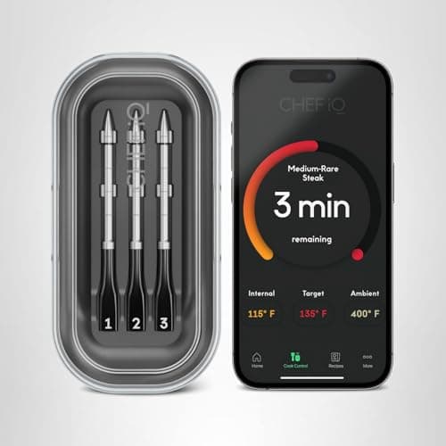 CHEF iQ Sense Smart Wireless Meat Thermometer with 3 Ultra-Thin Probes, Unlimited Range Bluetooth Meat Thermometer, Digital Food Thermometer for Remote Monitoring of BBQ Grill, Oven 11