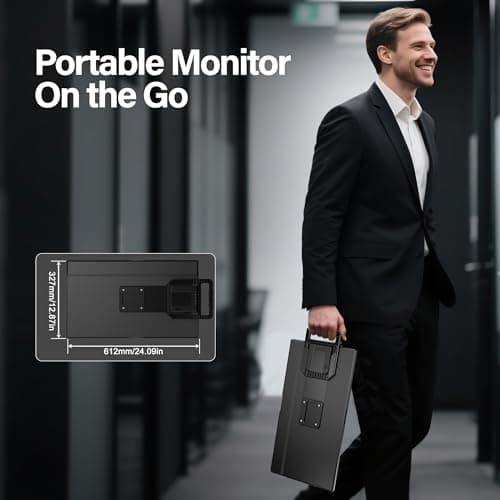 Setclod 23.8" Large Portable Monitor, 1080P FHD 100Hz Laptop Screen Extender, IPS 125% sRGB, Extra USB Hub for Office Gaming with Detachable Stand, Travel Monitor for Window, MAC, Xbox, Switch 7