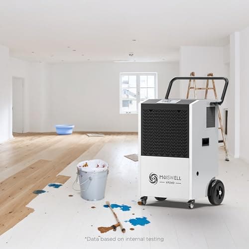 Moiswell 240 Pints Commercial Dehumidifier with Pump and Drain Hose for Basements and Large Spaces up to 8,500 Sq Ft, 5-Year Warranty 7