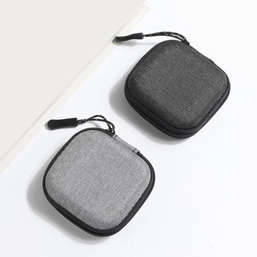 Futanwei Compatible for QXQ J55 Wireless Earbuds Case Bluetooth Headphones J55 Case - Carrying Headphone Case - EVA Earbuds Case - Full Body Rugged Case - Small Storage Bag with Mesh Pocket, Grey 8