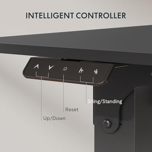 FLEXISPOT Dual Motor L Shaped Standing Desk 4 Legs Corner Desk Computer Electric Sit Stand Up Desk Height Adjustable Home Office Table with Splice Board, 63x43 Black 5