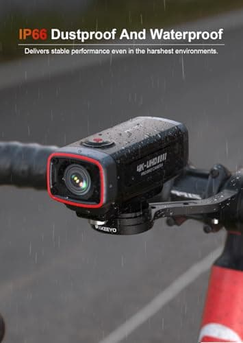 AKEEYO AKY-710S Bike Camera with Mount, 4K 28fps, 2K 55fps, Wide-Angle 142°,IP67,5MP,Loop & Emergency Recording,Parking Monitor,Bicycle,Outdoor Sports,Rechargeable,GPS,64GB Card Included 6