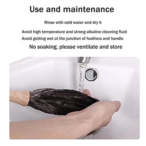 Ostrich Feather Duster for Cleaning-Furniture Dusters with Handle Ddzmz Hand Duster with Fluffy Natural Genuine Feather Reusable Household Duster, Gray and Brown(Length 16") 8