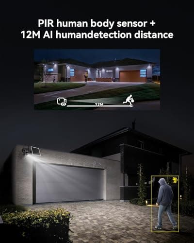 Jennov 4G LTE Cellular Wireless Solar Security Cameras Outdoor, 2K No WiFi Camera Home Security with Color Night Vision/PIR Human Body Sensing/AI Human Detection for jobsite barns Farms Garage& RV 8
