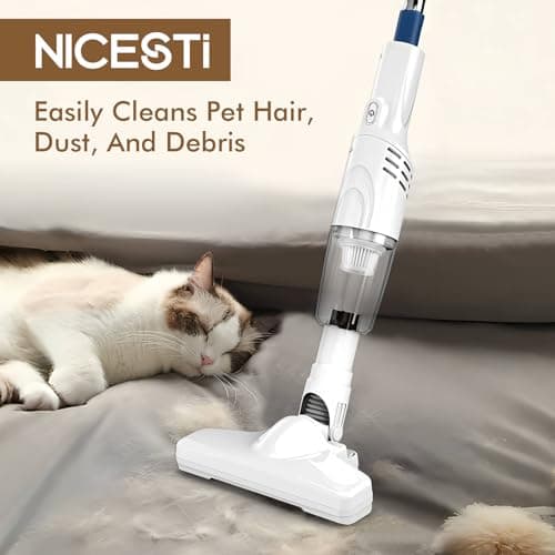 NICESTi 3-in-1 Stick Vacuum Cleaner for Hard Floor and Low Pile Carpet, 0.5L Capacity, with Crevice Tool 5