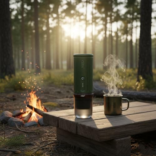 CERA+ Portable Coffee Maker Electric Espresso Machine, Self-Heating 8 Cups per Charge & 20 Bar Small Coffee Maker for Travel & RV, Single Serve Coffee Maker with USB-C Works with NS Capsules & Grounds 9