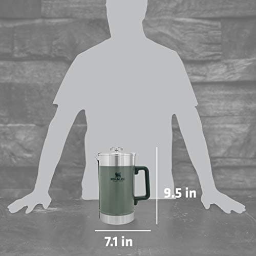 STANLEY Classic Stay-Hot French Press Coffee Maker 48 oz | 5 Minute Brew, 4 Hours Hot | Mesh Filter for Coffee Grounds | Insulated Stainless Steel French Press | BPA-Free | Hammertone Green 5