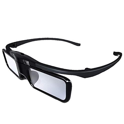 JMGO Rechargeable Active 3D Shutter Glasses - Only Support JMGO DLP-Link 3D Projectors Laser TV, 26 Grams of Weight Fashion Design 3D Glasses, Charge Once can Last 40hr(Black)