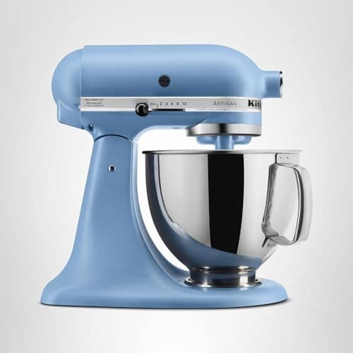 KitchenAid Artisan Series 5 Quart Tilt Head Stand Mixer with Pouring Shield KSM150PS, Blue Velvet 5