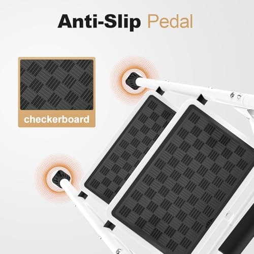 HBTower 2 Step Ladder,2 Step Stool for Adults Folding Step Stool with Cushioned Handle with Wide Anti-Slip Pedal Ergonomic Design 6