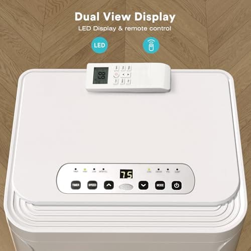 10000 BTU Portable Air Conditioners and for Room up 450 Sq. Ft, 4-IN-1 Portable Ac Unit with Dehumidifier Fan Function, Remote Control, Sleep Mode, 24H Timer 3