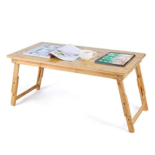 Large Size Floor Desk Nnewvante Floor Table Tray with Folding Legs Adjustable Low Coffee Table for Breakfast Serving Tray Gaming Writing 33.5x17.7in 8