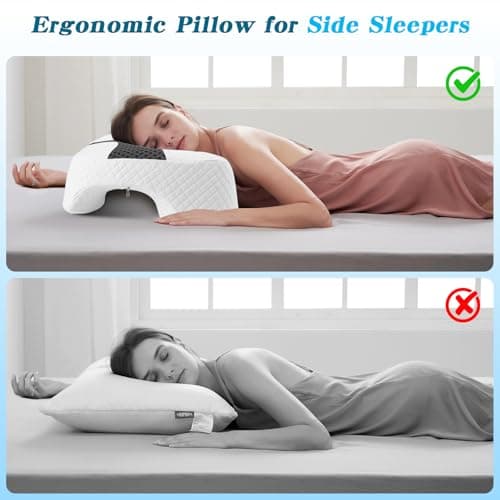 Eliteguard Side Sleeper Pillow with Arm Hole, Shoulder Relief System, Arm Pillow for Neck and Shoulder Pain, Premium Memory Foam, Suitable for Side, Back and Stomach Sleepers - Grey 6