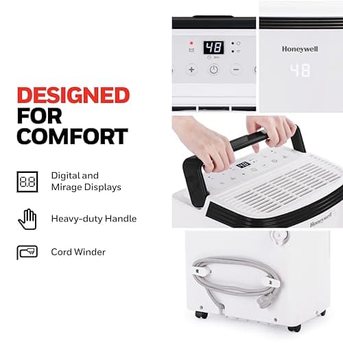 Honeywell 3000 Sq. Ft. Energy Star Smart Dehumidifier for Home Basements & Large Rooms, with WiFi, Alexa Voice Control and Anti-Spill Design - TP50AWKNR 6