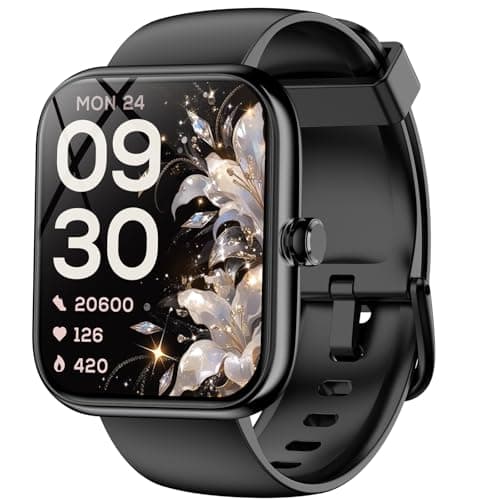 Smart Watches, 1.83" Large HD Touchscreen, Bluetooth Calls/Notifications, IP68 Waterproof, 120+ Sports Modes, 24/7 Heart Rate Sleep Tracking, Fitness Watch for iPhone Android iOS Smartphones (Black)