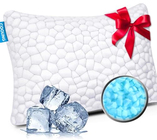 Cooling Bed Pillows for Sleeping 1 Pack Shredded Memory Foam Pillows Adjustable Cool Pillow