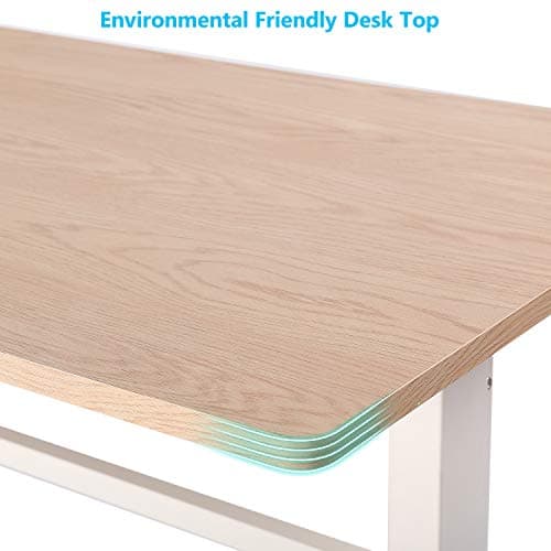 UNICOO Manual Standing Desk - Adjustable Height Heavy Duty Game Desk, Crank Computer Desk With Headphone Hook, 48 x 24 Inches (SYK01-Light Oak) 7