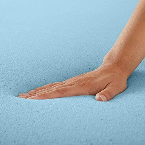 Amazon Basics Alternative Latex Queen Mattress Topper, Cooling Gel-Infused, CertiPUR-US Certified, 3 Inches, Blue 7